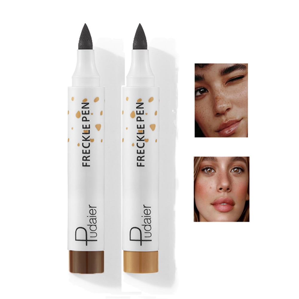 2 Colors Freckle Pen, Lifelike Freckle Makeup Pen Freckle Color