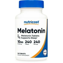 Nutricost Melatonin 10mg, 240 Tablets - 10mg Per Serving, Non-GMO, Gluten Free Supplement