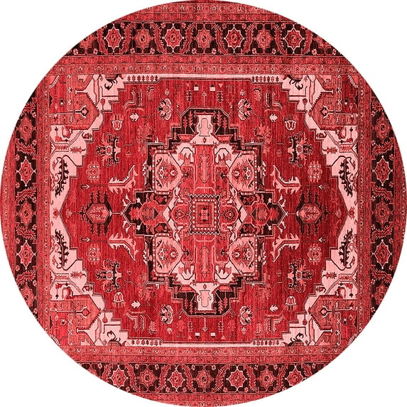 Ahgly Company Indoor Round Persian Red Traditional Area Rugs, 8' Round