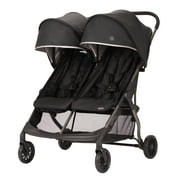 Angle View: Evenflo Aero2 Double Stroller, Solid Print Black