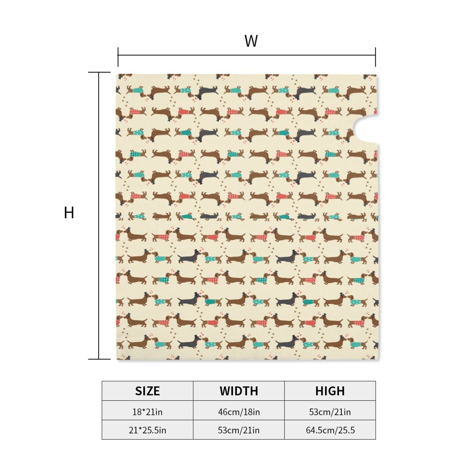 Picia Dachshund Dog Magnetic Mailbox Cover Standard Size-21x18 in