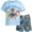 Blue/grey, variant on Nickelodeon Paw Patrol Chase Marshall Rubble T-Shirt and French Terry Shorts Outfit Set Toddler to Big Kid