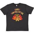 thumbnail image 3 of Inktastic Happy Thanksgiving- Cute Turkey in Pilgrim Hat Youth T-Shirt, 3 of 5