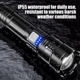 thumbnail image 5 of YUVA Super Bright LED Flashlight, 3 Modes (High/Low/Strobe), Zoomable, Type-C Rechargeable with Battery Display, 1800mAh Long Lasting, Water-Resistant, for Camping Hiking Emergency, 5 of 7