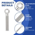 thumbnail image 3 of Uxcell Lifting Shoulder Eye Bolts, Machinery Shoulder Lifting Screw Bolt 304 Stainless Steel Threaded Screw Eyebolt M12x78mm 5, 3 of 7