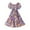 Purple, variant on WOYY Big Girls Floral Tiered Dress Short Puff Sleeve Summer Beach Dress, Sizes 8-17