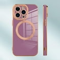 thumbnail image 5 of Designed for iPhone 13 Pro Max Case for Women & Girls [Compatible with MagSafe] Luxury Plating Gold Bumper Phone Cover Full Camera Protection Cover for iPhone 13 Pro Max 6.7 Inch-Purple, 5 of 12