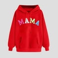 thumbnail image 4 of Mother's Day Women Hooded with Pockets Fleece Lined Sweatshirts Drawstring Pullover Tops Casual, 4 of 4
