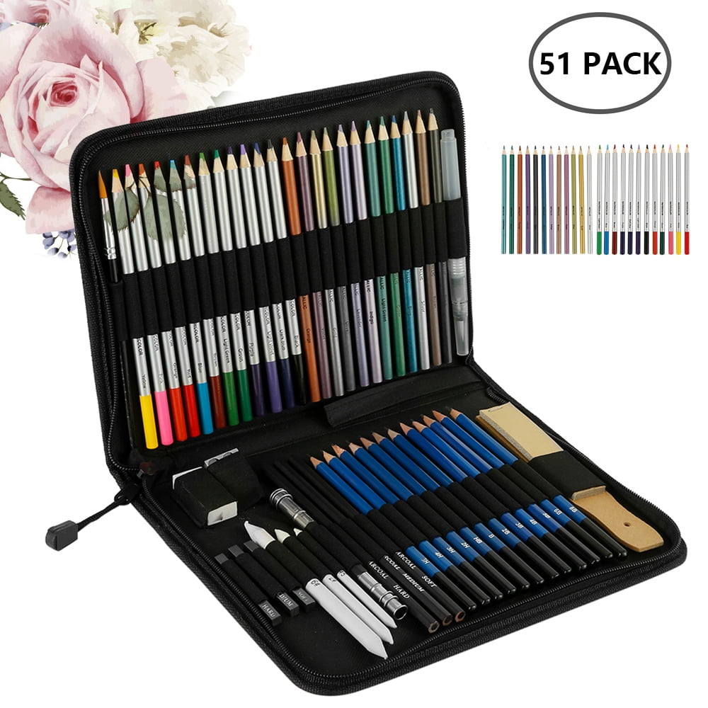 51 Pieces Coloured Pencil Colouring Pencil Professional Drawing