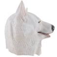 thumbnail image 2 of KAKOWELY Máscara de látex para perro de Halloween, ideal para carnaval, broma, disfraz divertido, accesorios de cosplay (blanco), 2 of 4