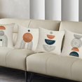 thumbnail image 2 of Boho Throw Pillow Covers 18x18 Set of 4 Mid Century Modern Geometric Cotton Linen Arch Sun Throw Pillow Case Decorative Cushion Cover for Couch Beadroom Sofa, 2 of 6