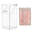 thumbnail image 4 of Organizador de maquillaje con soporte de lápiz de cejas de perlas para cepillos de baño en casa Perlas rosas, 4 of 5