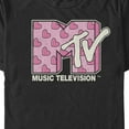 thumbnail image 3 of Men's MTV Valentine's Day Pink Heart Logo  Graphic Tee Black 3X Large, 3 of 6