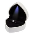 thumbnail image 2 of Waroomhouse Light-up Ring Box Ring Box with Led Light Ring Box Heart Shaped with Led Light Pocket-sized Portable Ring Case for Proposal Engagement Wedding, 2 of 8