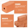 thumbnail image 2 of Mini Briques en Céramique pour Artisanat Blocs de Construction Décoratifs Rouges pour Modèles de Maisons Miniatures et Aménagement Paysager de Table de Sable 30 Pcs, 2 of 8