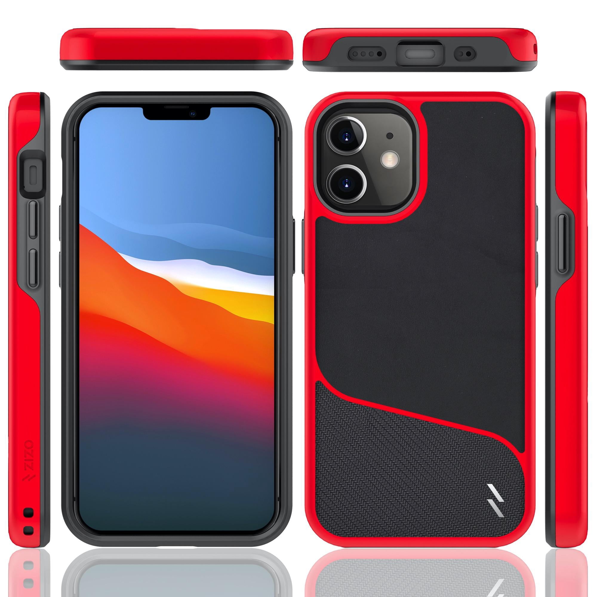 ZIZO DIVISION Series for iPhone 12 Mini Case - Sleek Modern Protection - Black & Red