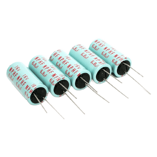 Pack of 5  NPHF 16V 6.8uF 85C Electrolytic Capacitor
