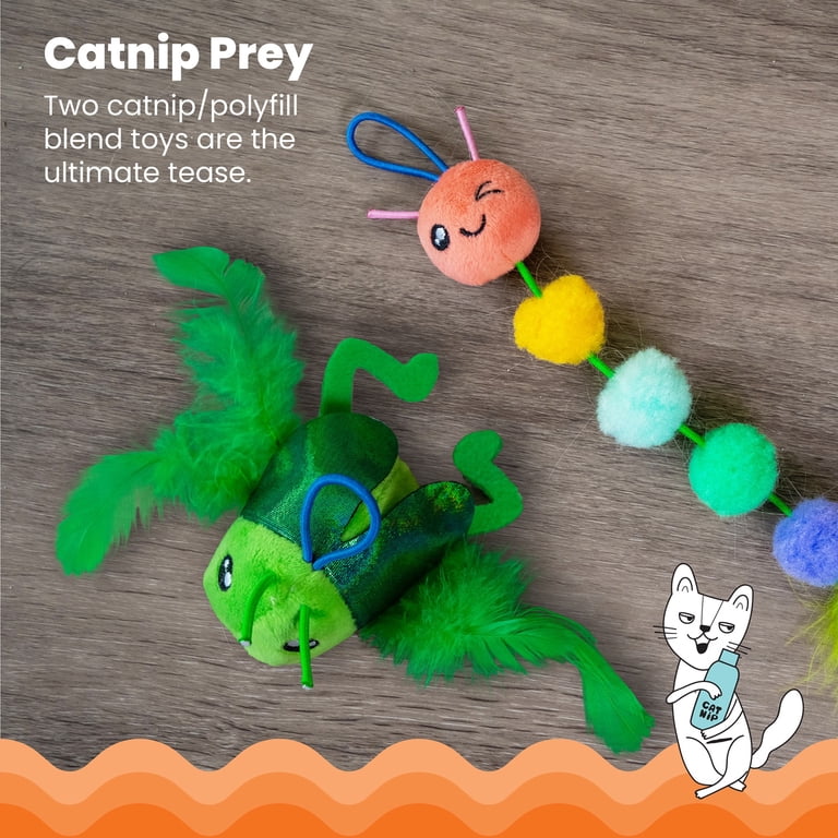 Catstages Tail Teaser Interactive Cat Wand Toy with Catnip Mice photo 2