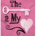 thumbnail image 2 of The Key To My Heart Valentines Day Womens Slim Fit Graphic Tee Brisco Brands S, 2 of 5
