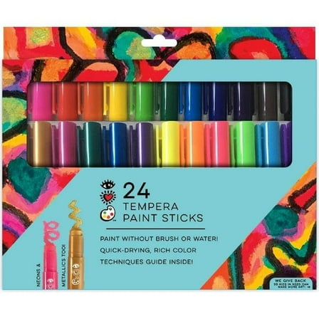 iHeartArt 24 Tempera Paint Sticks