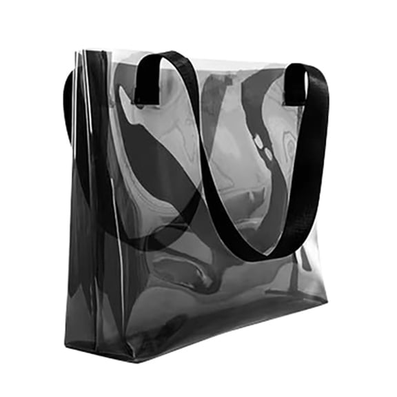 Women'S Clear Transparent Tote Bag, Versatile Shoulder Bag & Carryall For Beach Shopping Gym Travel