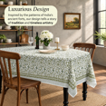 Cpc Meadow Vine Block Printton Rectangle Tablecloth 60x90 Inch ...