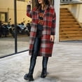thumbnail image 5 of Busydd Jackets for Women Casual Comfy Lapel Button Long Sleeve Shirts for Women Fashion Long Plaid Jackets with Pockets XL, 5 of 5