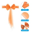 thumbnail image 4 of Uxcell Stretch Satin Chair Sashes Bows Chair Bands Decoration Mesh Yarn Floating Tied Orange 6, 4 of 6