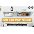 thumbnail image 4 of YBM Home Under Shelf Basket Storage Organizer, Silver 10” x 15” x 6”, 6 Pack - Large, 4 of 6