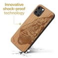 thumbnail image 3 of Case Yard Wooden Case Outside Soft TPU Silicone, Slim Fit Shockproof Wood Protective Phone Cover for Girls Boys Men and Women, Supports Wireless Charging Bengal Tiger Design case for iPhone-11-Pro, 3 of 7