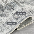 thumbnail image 5 of 8x10 Washable Area Rug, Grey Vintage Large, Traditional Floor Cover, Thin, Retro, Indoor, Distressed, Non-Slip Carpet, Floral Print Mat, Dining Room., 5 of 7