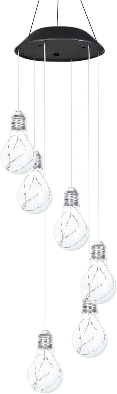 Tikeitoo Wind Chimes Solar Light Bulb Ball for Garden Patio Outdoor Decor, Lovely Solar Garden Lights, Birthday Gifts for Women,Gifts for Women Mom Grandma Teacher