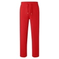 thumbnail image 4 of DORKASM Kids’ Loose Wide-Leg Sweatpants: Elastic Waist Drawstring Casual Pants for Big Kids Watermelon Red 170, 4 of 4