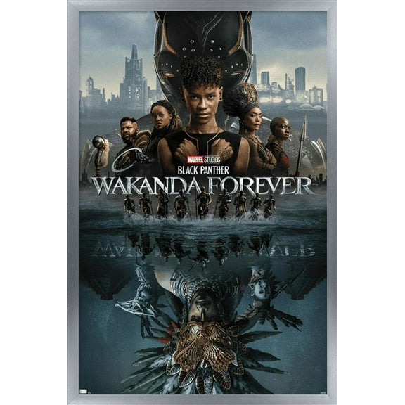 Marvel Black Panther: Wakanda Forever - One Sheet Wall Poster, 14.725" x 22.375" Framed