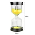 thumbnail image 4 of fankhu Hourglass Sandglass Mini Brushing Timer Black Top Office Ornament (1 Minues), 4 of 8