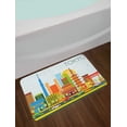 thumbnail image 2 of Tokyo Bath Mat, Skyline of Japan City with Unique Architecture Tourism Cartoon Style Illustration, Plush Bathroom Decor Mat with Non Slip Backing, 29.5" X 17.5", Multicolor, by Ambesonne, 2 of 2
