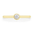 thumbnail image 2 of Round Cut Lab Grown Diamond Accent Solitaire Stackable Engagement Ring In 10K Yellow Gold With IGI Certificate(0.07 Cttw,SI1-SI2 Clarity,G-H Color)-9.5, 2 of 8