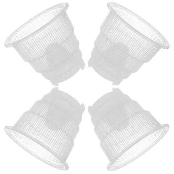 PAMINGONO Clear Orchid Slotted Pot Plastic 4Pcs for Indoor and Outdoor Use