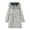 Light Blue, variant on Women's Warm Down Coats Hooded Mid Thickened Winter Down Jackets Faux Fur Collar Fleece Lined Puffer Parka Overcoat