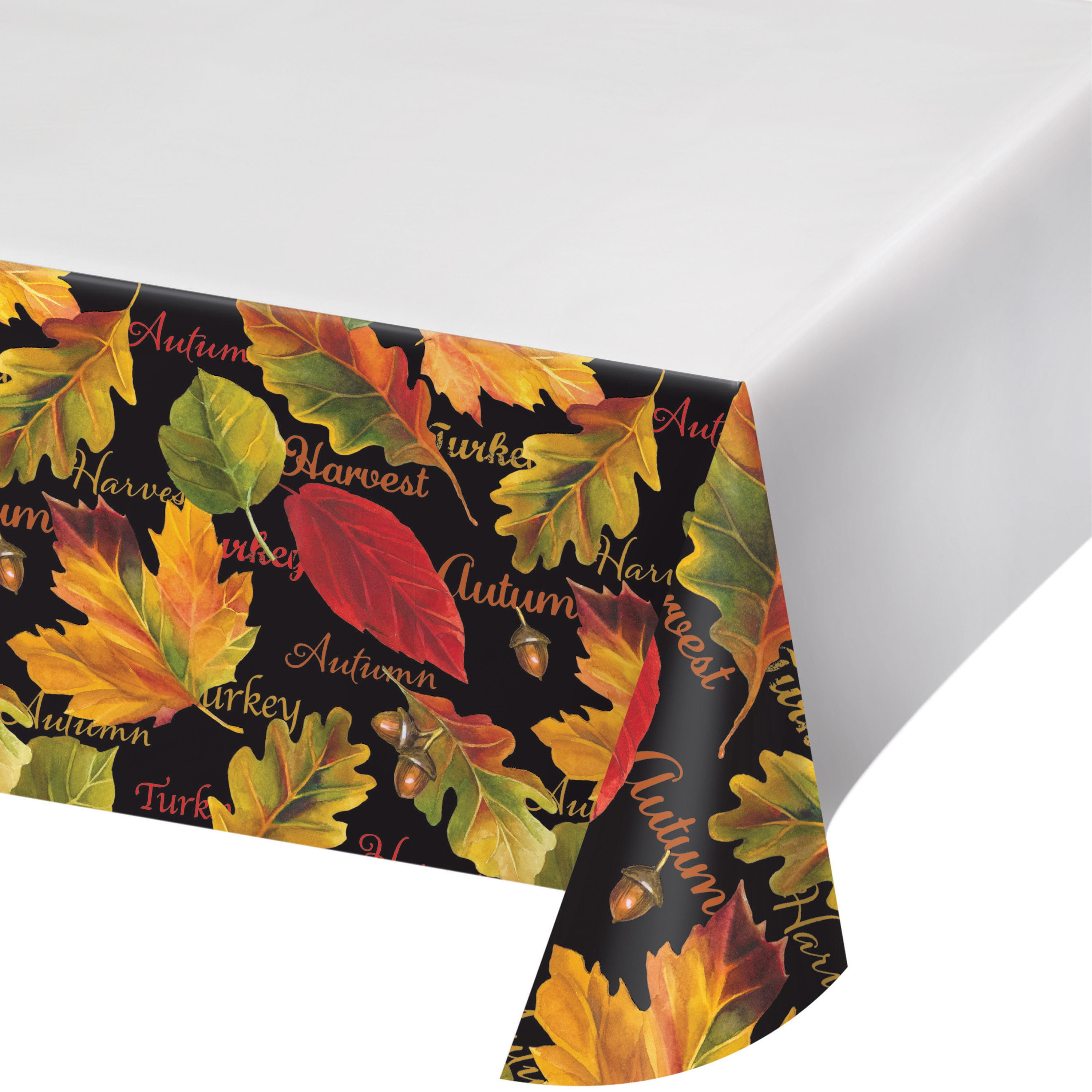Autumn Expresions Plastic Tablecloth, 1 pack