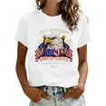 thumbnail image 2 of WJJIAO Women's 250th Anniversary Print Shirt Bald Eagle and USA Flag 250 anniversary usa flag Patriotic Tshirt, 2 of 2
