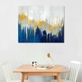 thumbnail image 2 of COMIO  Abstract Wall Art Gold and Blue Canvas painting Artwork Painting Print for Living Room Bedroom Kitchen Home and Office Wall Decor, 2 of 4