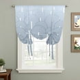 thumbnail image 2 of Ombre Balloon Curtains for Living Room/French Door, Farmhouse Stripes Modern Abstract Art Tie Up Curtains 63 Inch Length Energy Saving Kitchen Curtains Shades for Windows 42"x63", 2 of 8