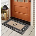 thumbnail image 2 of A1HC First Impression Classic Paisley Border Bronze 18 in. x 30 in. Rubber and Coir Monogrammed O Door Mat, 2 of 6