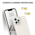 thumbnail image 4 of Funda para teléfono GUAGUA iPhone 13 Pro Max de 6.7 pulgadas de silicona líquida blanca, 4 of 9