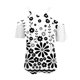 thumbnail image 5 of ICHUANYI Clearance Women Fashion Summer Sexy Printed Regular Starpless Mesh Short Sleeves V Neck Top(Black, XL) ICHUANYI WER2023081004841, 5 of 5