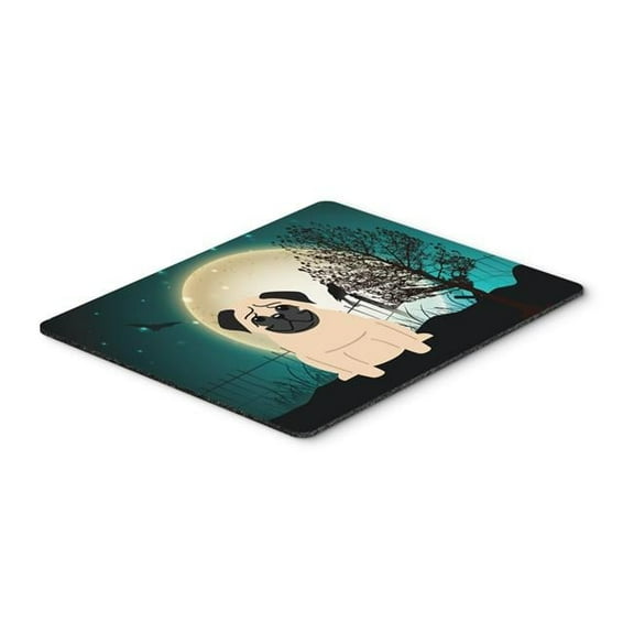 Halloween Scary Pug Fawn Mouse Pad, Hot Pad or Trivet