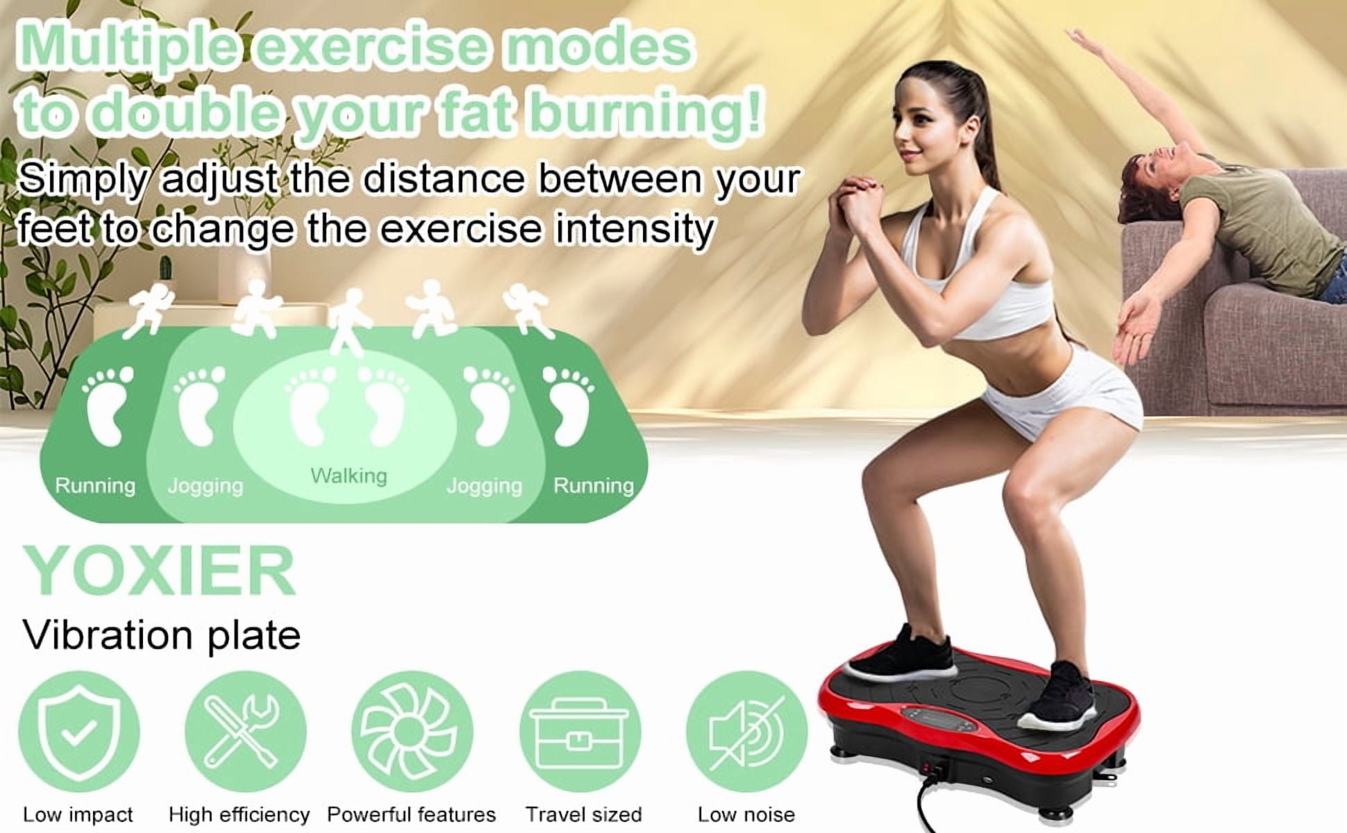 Korogimeeet Whole Body Vibrating Platform, 4 Smart Modes + Manual 1-99 Speed, 2 Resistance Bands Included, LED Touch Display, 300 lb Capacity, for Strength & Rehabilitation, 21 x 12 x 5 Inch