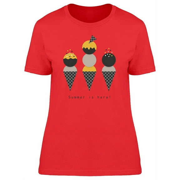 Summer Is Here! Cool Ice Cream T-Shirt Women -Image by Shutterstock, Female Large