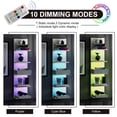 thumbnail image 3 of 5-Tier Wall Shelf Unit with RGB Light, Floating Lack Shelf for Wall Storage, Wall Mounted Vertical Display Shelf for Bedroom Living Room Vanity, White, 3 of 10